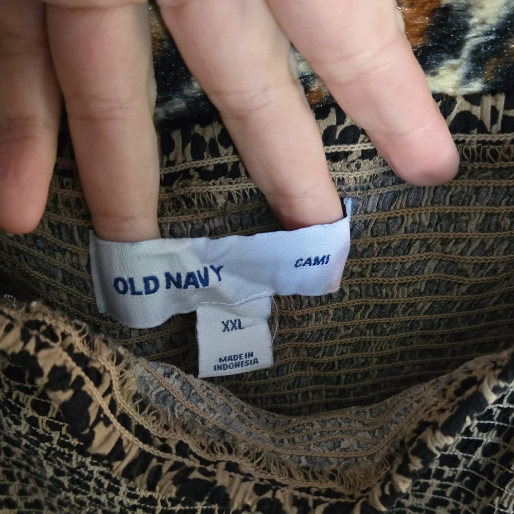 Old Navy Leopard Print Cami Dress - Tan & Black - Picture 2 of 3